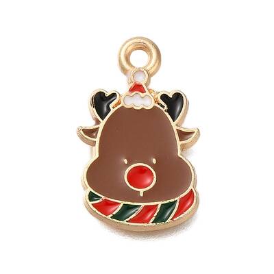 Christmas Theme Alloy Enamel Pendants