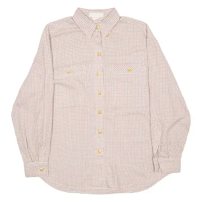 ESCADA Womens Flannel Shirt Beige Check Long Sleeve M
