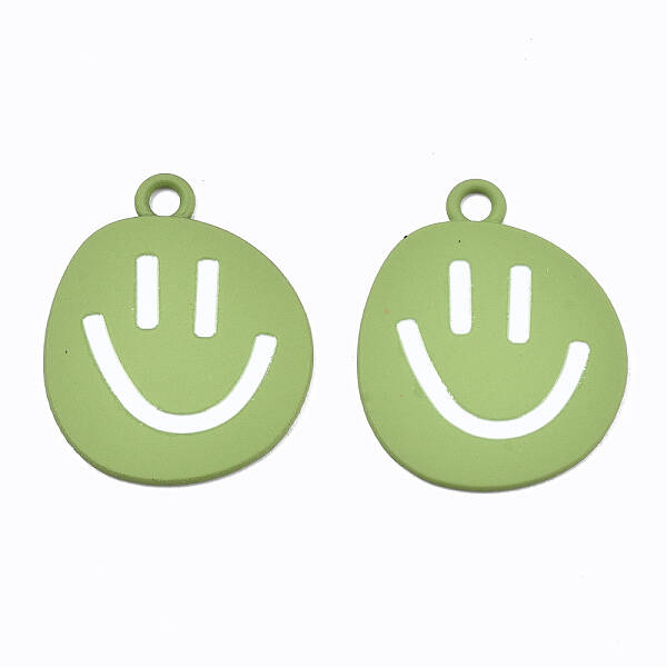 Spray Painted Alloy Pendants