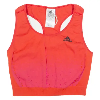 ADIDAS Girls Sports Top Red Sleeveless 14-15Y