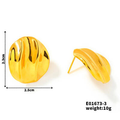 Fashionable Stainless Steel Stud Earrings