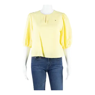 Oversized Girls Oversized Blouse Yellow V-Neck L