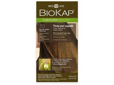 Biokap Nutricolor Delicato - Colore Per Capelli - 7.0 Biondo Naturale Medio 140 Ml