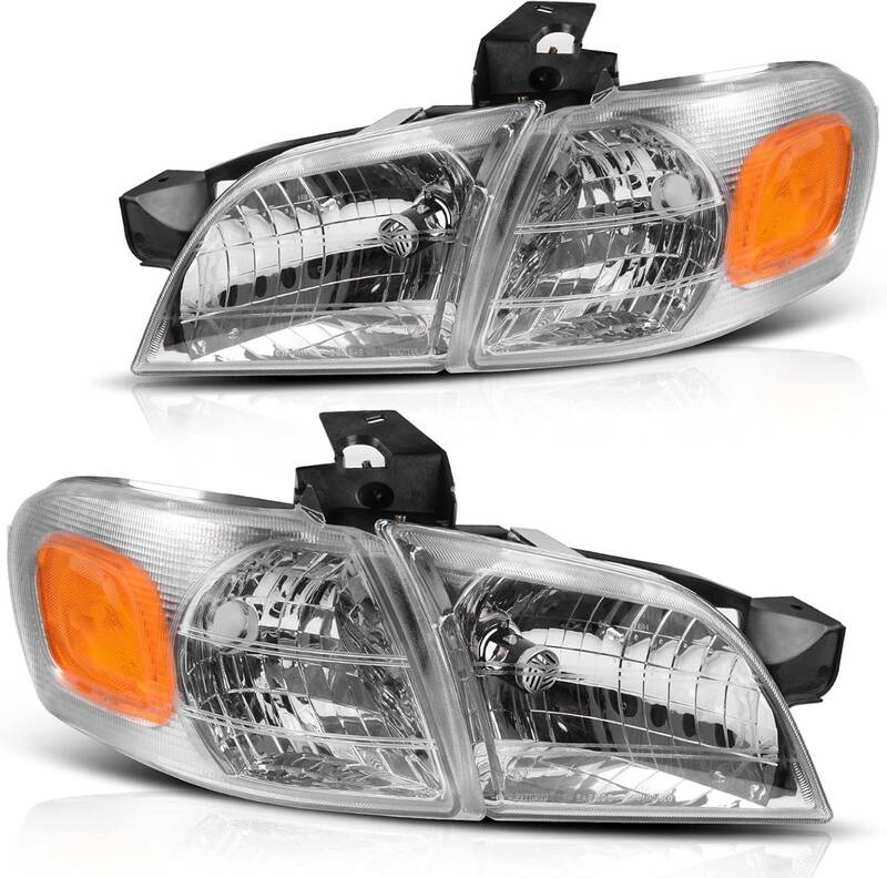 YITAMOTOR® Headlights Assembly Compatible with 1997-2005 Chevy Venture 97-04 Oldsmobile Silhouette 97-98 Pontiac Trans Sport...