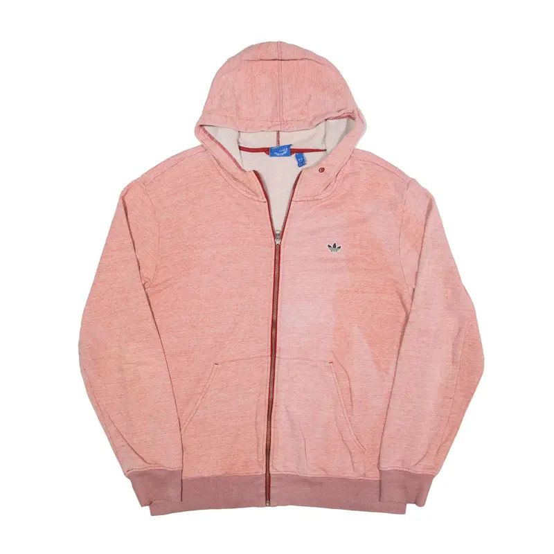 ADIDAS Hoodie Red Full Zip Mens L