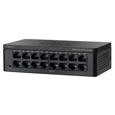 Cisco SF90D-16 | 90 Series 16 x Ports 10/100Base-T Unmanaged Fast Ethernet Network Switch