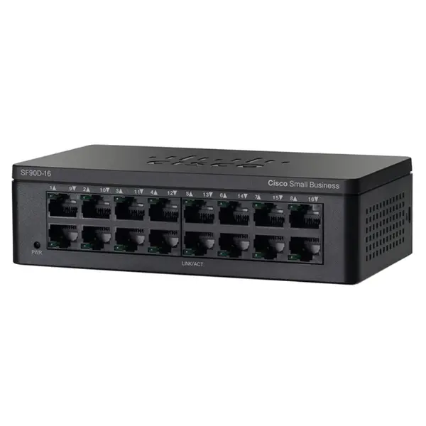 SF90D-16 Cisco 90 Series 16 x Ports 10/100Base-T Unmanaged Fast Ethernet Network Switch