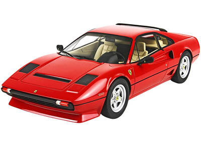 1982 Ferrari 208 GTB Turbo Rosso Corsa 322 Red with DISPLAY CASE Limited Edition to 437 pieces Worldwide 1/18 Model Car by BB...