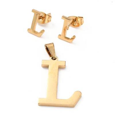 304 Stainless Steel Pendants and Stud Earrings Jewelry Sets