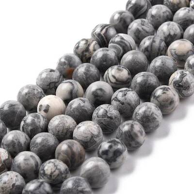 Natural Map Stone/Picasso Stone/Picasso Jasper Beads Strands
