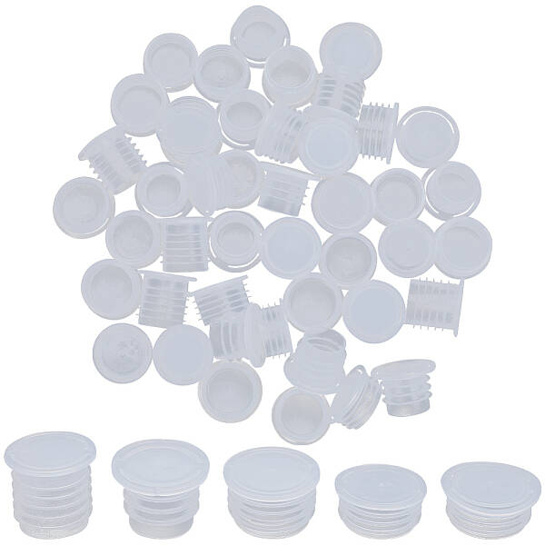 50Pcs 5 Styles Plastic Bottle Stoppers