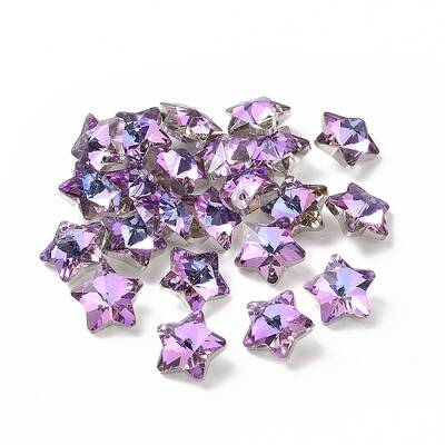 Electroplate Glass Charms