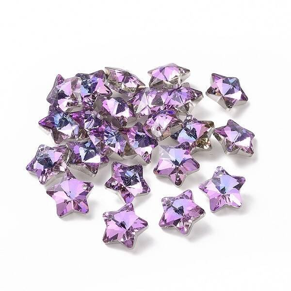 Electroplate Glass Charms