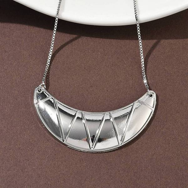 Brass Big Horn Pendant Box Chain Necklaces