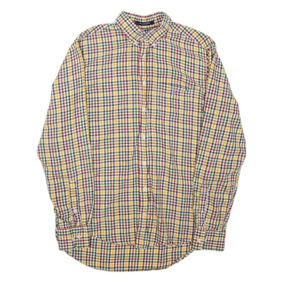 GANT Mens Shirt Yellow Check Long Sleeve M