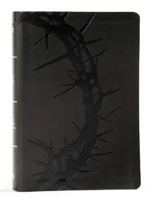 KJV Large Print Personal Size Reference Bible, Charcoal Leathertouch, Red Letter, Pure Cambridge Text, Presentation Page, Cro...