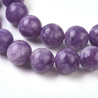 Natural Lepidolite/Purple Mica Stone Beads Strands