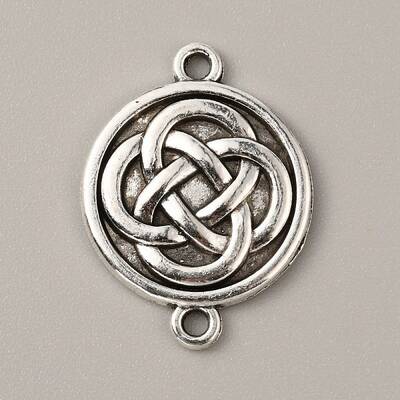 Tibetan Style Alloy Knot Connector Charms