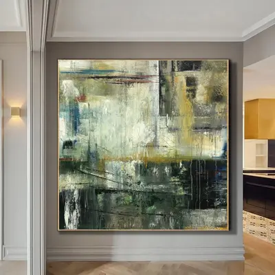 Abstract Painting Original Green Painting on Canvas Large Abstract Painting Original Painting on Canvas Modern Art | SPRING L...