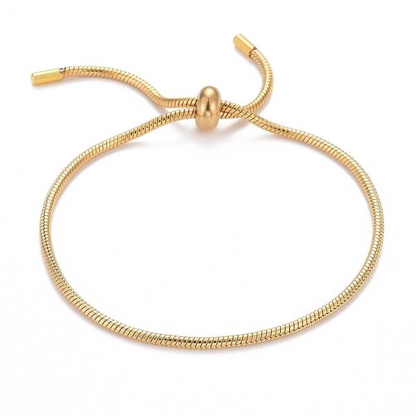 Adjustable Ion Plating(IP) 304 Stainless Steel Slider Bracelet/Bolo Bracelets Making