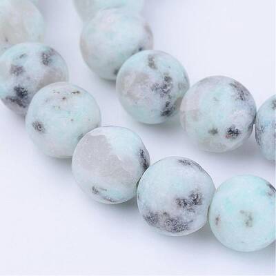 Natural Sesame Jasper/Kiwi Jasper Beads Strands