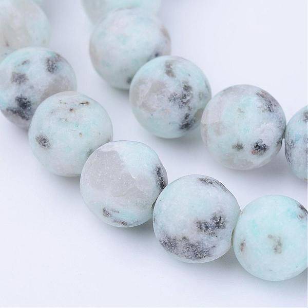 Natural Sesame Jasper/Kiwi Jasper Beads Strands