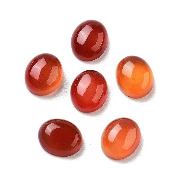 Dyed & Heated Natural Carnelian Cabochons