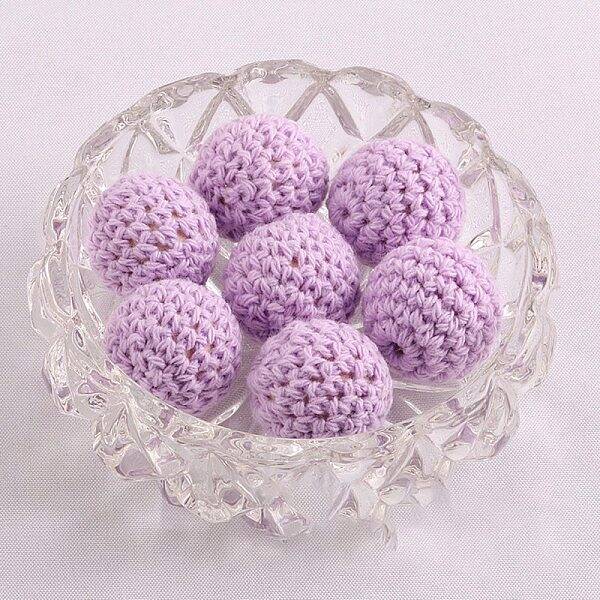 Handmade Woolen Macrame Wooden Pom Pom Ball Beads