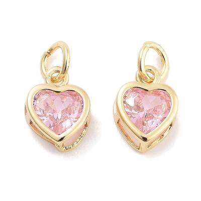Brass Micro Pave Cubic Zirconia Pendants