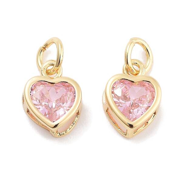 Brass Micro Pave Cubic Zirconia Pendants