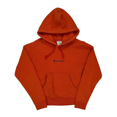 Reverse Weave Champion Hoodie - Small Orange Cotton Blend | Size: small