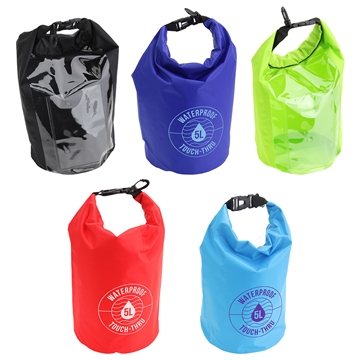 100 Customized 5-Liter Waterproof Gear Bag With Touch-Thru Pouch - ...