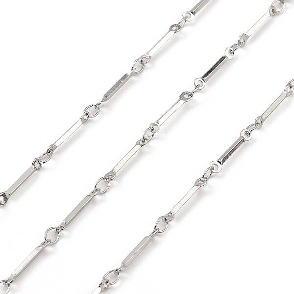 Tarnish Resistant 304 Stainless Steel Cuboid Link Chains