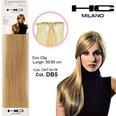 Hc milano extension 3 clips no remy width 14-16cm length 50cm col.db5