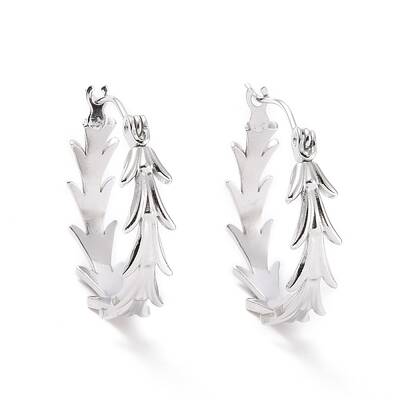 Non-Tarnish 304 Stainless Steel Hoop Earrings for Women