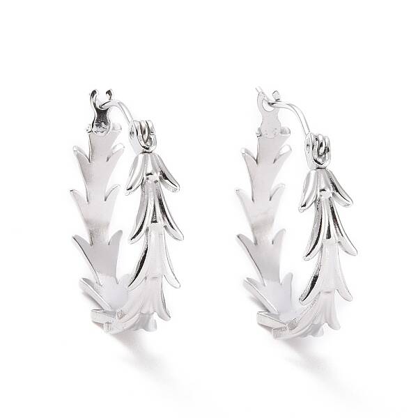 Non-Tarnish 304 Stainless Steel Hoop Earrings for Women