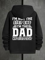 Men's Regular Fit Letter Print Drawstring Slogan Hoodie, Casual Comfy Pocket Pullover Hooded Sweatshirt for Daily Wear, Men's...