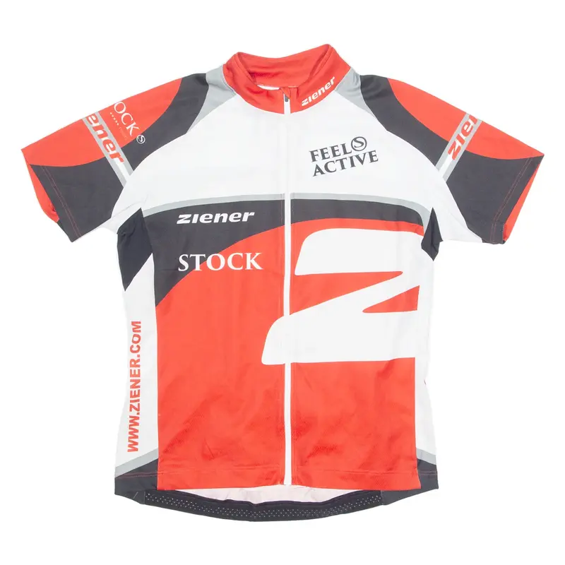ZIENER Cycling Mens Jersey Red 1/4 Zip L
