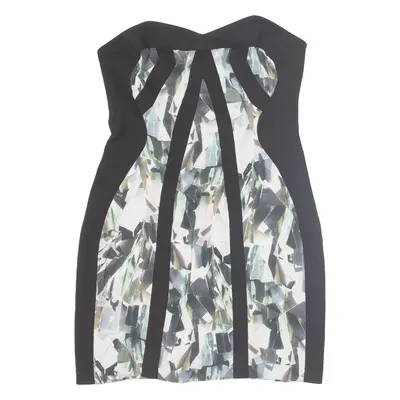 ZIMMERMANN Mini Dress Black Crazy Pattern Silk Sleeveless Short Womens UK 10