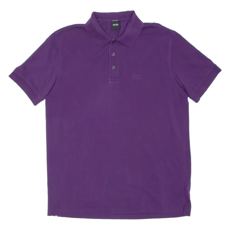 BOSS Mens Polo Shirt Purple M