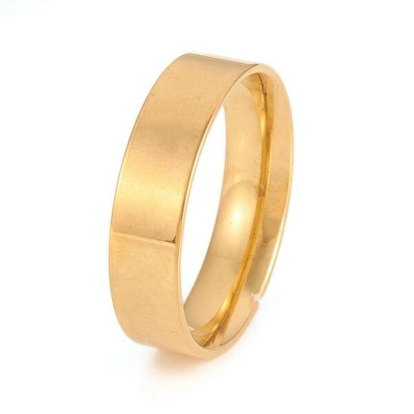 201 Stainless Steel Flat Plain Band Rings
