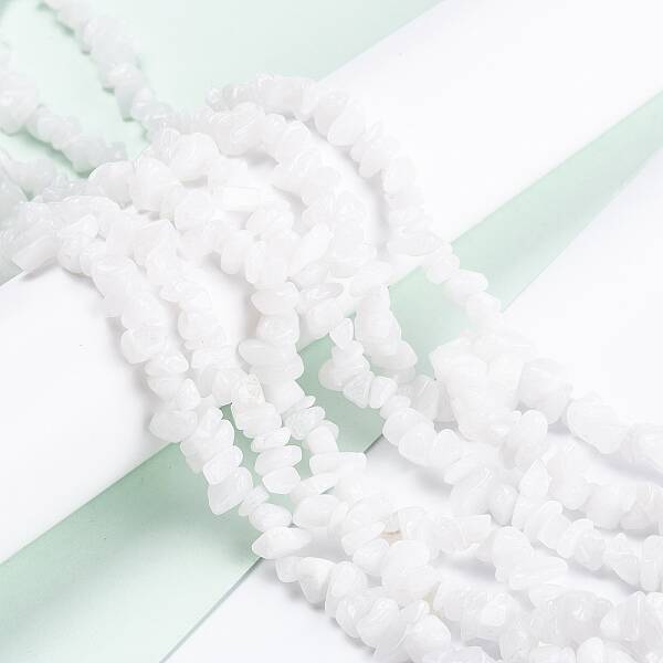 Natural White Jade Beads Strands