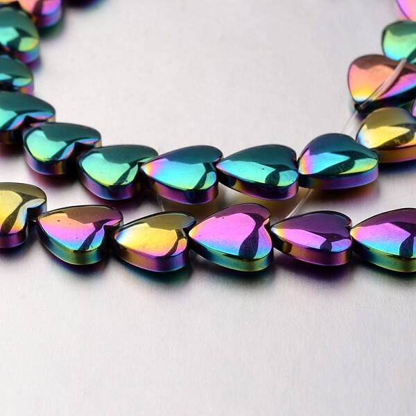 Electroplate Non-magnetic Synthetic Hematite Bead Strands
