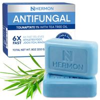 Hermon Antifungal Soap with Tea Tree Oil for Ringworm Jock Itch Tinea Versicolor Athletes Foot Relief - Body & Face Wash for ...