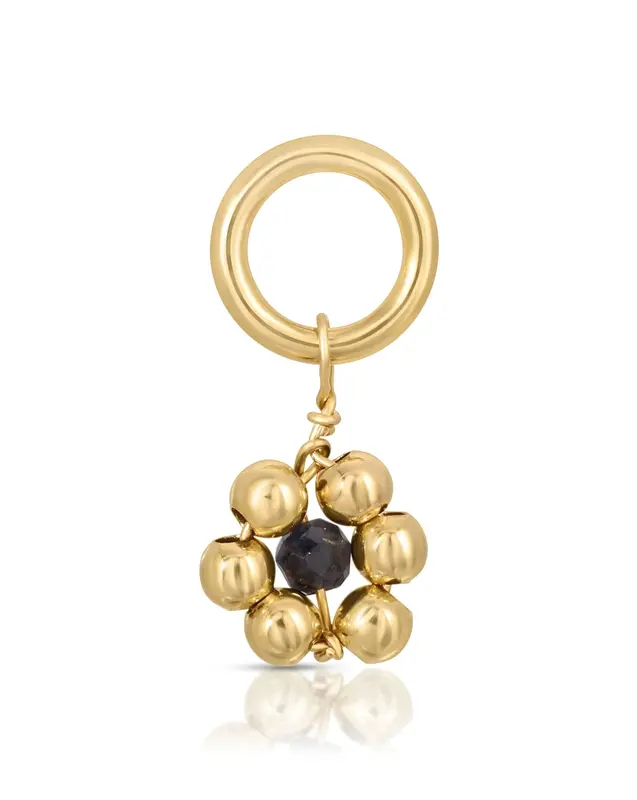 One Love Flowercita Birthstone Charms | Month/Gemstone: September - Sapphire | Metal Color: Gold