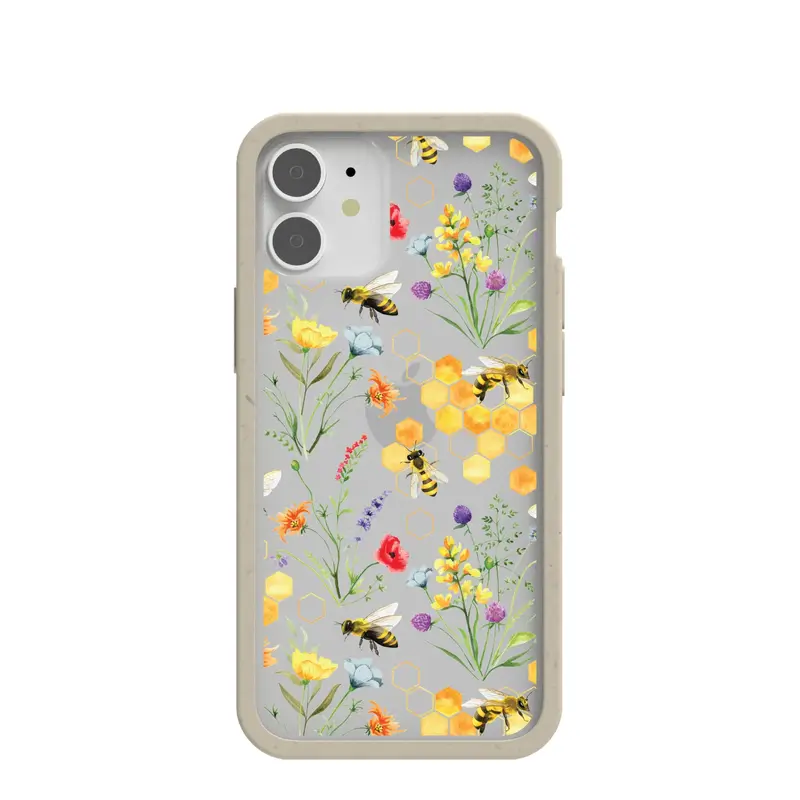 Clear Sweet Bees iPhone 12 Mini Case With London Fog Ridge