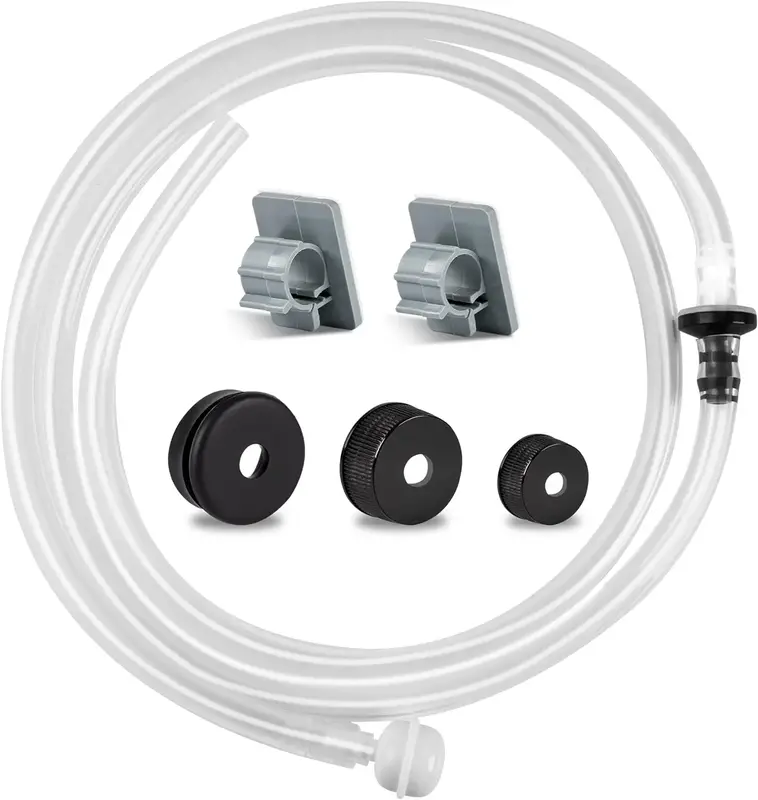 Kitchen Hack - Sink Soap Dispenser Tube Kit, with 47 Tube Hose and Check Valve for Prevent Backflow for Countertop Dispensa...