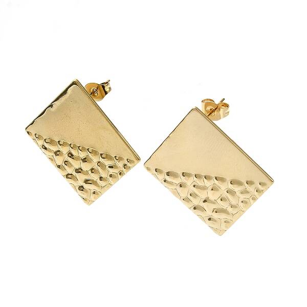 Ion Plating(IP) 201 Stainless Steel Stud Earrings