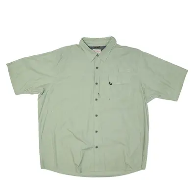 WRANGLER Shirt Green Check Short Sleeve Mens 2XL