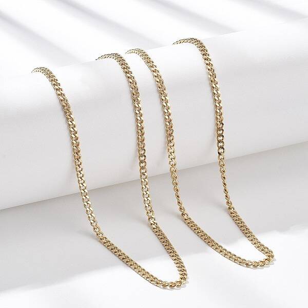 3.5MM 304 Stainless Steel Curb Chain Necklaces